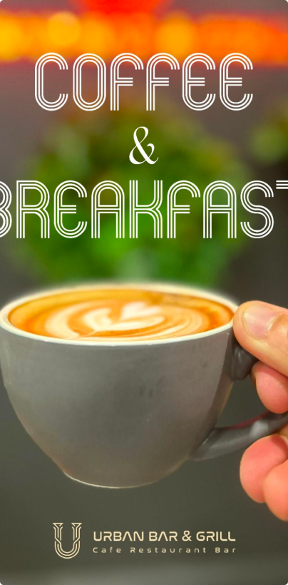 Best Coffee and Breakfast Only at Urban Bar and Grill
