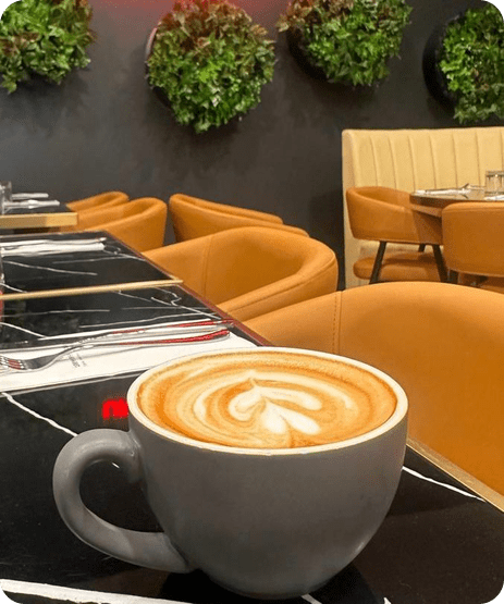 Streaming Cup of Coffee On a Saucer, Inviting Warmth and Rich Aroma