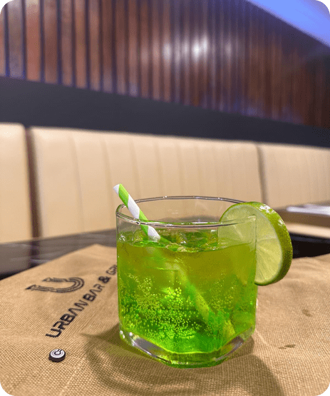 Refreshing Drink at Table